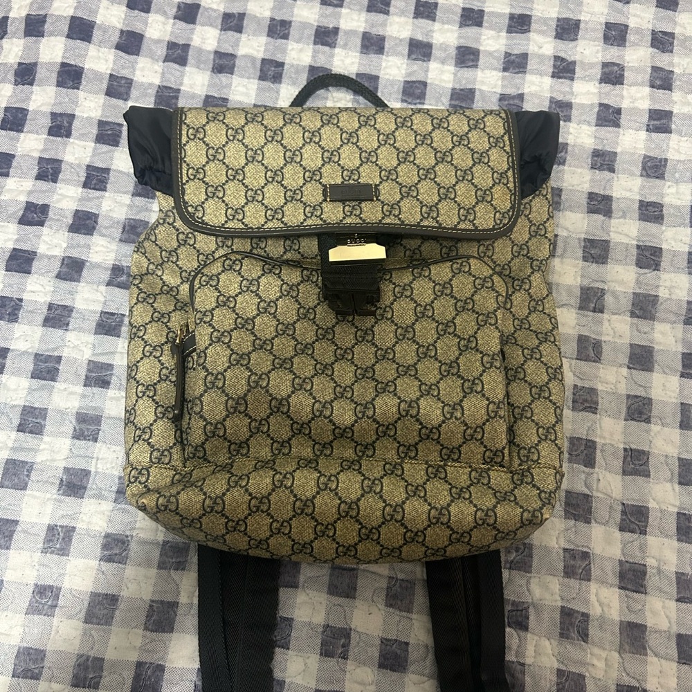 Gucci Beige and Black Men's Backpack